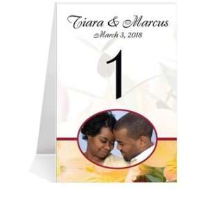  Photo Table Number Cards   Yellow Alstroemeria Rebecca 