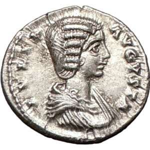 JULIA DOMNA 196AD Rare Ancient SILVER Roman Coin Ceres Emblem of life 