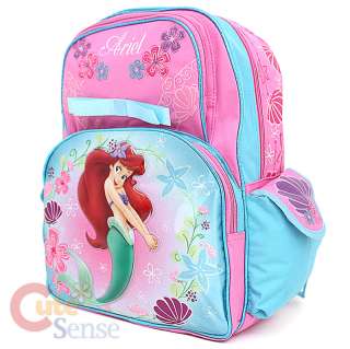 Disney Little Mermaid Ariel School Backpack / Bag :16in Large (Pink 