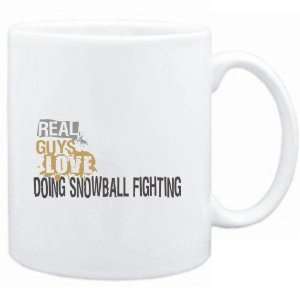 Mug White  Real guys love doing Snowball Fighting  Sports  