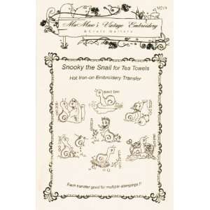  Snooky the Snail Hot Iron Embroidery Transfers: Arts 
