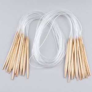  Set 18 Pairs 40 Circular Bamboo Knitting Needles 100cm 
