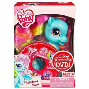   My Little Pony Friends   Rainbow Dash with DVD and Brush: Toys & Games