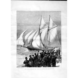   : 1870 SAPPHO VECTIS BALLOON CANVAS SAILING SHIPS MEN: Home & Kitchen