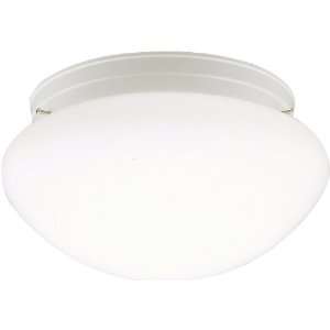  White Traditional / Classic Two Light Flush Mount Ceiling Fixture