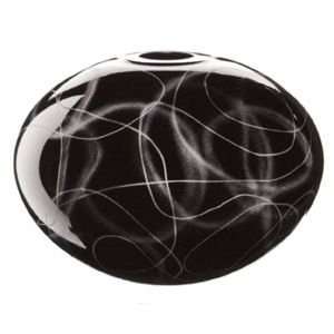  Orrefors Slowfox Black Slowfox Round Vase Black 4 1/8 Inch 