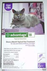 Advantage Monthly Flea Control Cat Purple 6 pk~Large  