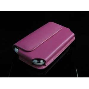 Hot Pink Slim Leather Carrying Clutch Case for Apple iPhone (Original 