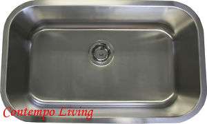 30x18x10 Stainless Steel Kitchen Undermount Sink Drain  