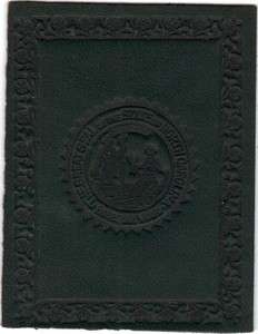 1910 Tobacco Cigarette State Seal Leather North Carolina Dark Green 