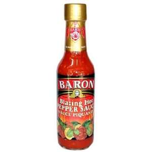 Baron Blazing Hot Pepper Sauce Grocery & Gourmet Food