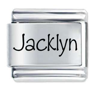  Name Jacklyn Gift Laser Italian Charm: Pugster: Jewelry