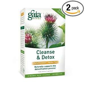  Gaia Herbs Cleanse and Detox Herbal Tea, 1.41 Ounce (Pack 