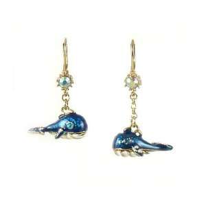   Betsey Johnson Yacht Club Spectator Mismatched Whale Earrings Jewelry