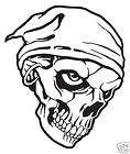 Pirate Bandana Skull decal sticker custom graphic