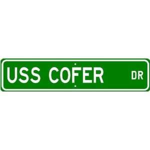  USS COFER APD 62 Street Sign   Navy Ship Gift Sailor 