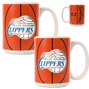   Angeles Clippers 2pc Ceramic Gameball Coffee Mug Set: Kitchen & Dining