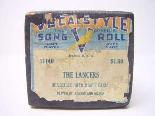 Vintage Vocalstyle Player Piano Roll The Lancers 11140  