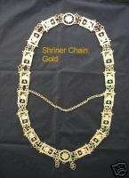 Shriner Chain Collar Jewel Masonic Regalia Gold Medal  