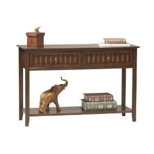  Tasman Console Hall Table with Bamboo Accents Walnut 