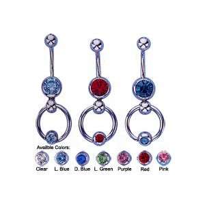    Body Jewelry belly button ring with 3/8 slave door knocker Jewelry