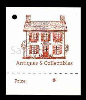 50 ANTIQUES & COLLECTIBLES HANG TAGS PERFORATED PRICE  