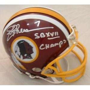  Autographed Joe Theismann Mini Helmet   Autographed NFL 
