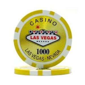  Set of 20 15g Clay Laser Las Vegas Chip   1000   Casino 
