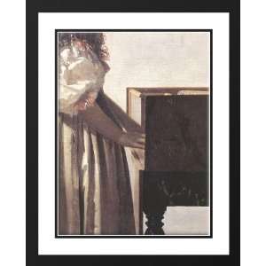  Vermeer, Johannes 28x36 Framed and Double Matted Lady 