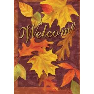 Welcome Flag   Fall Leaves   Toland Standard 29 Inch X 40 