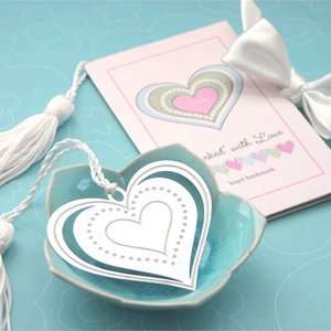 Marked with Love Heart Bookmark   Baby Shower Gifts & Wedding Favors 