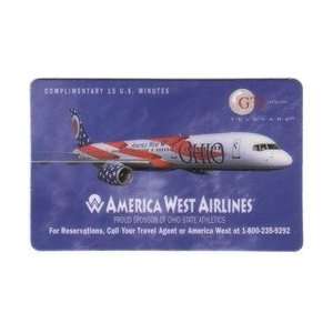Collectible Phone Card 15m America West Airlines Sponsor of Ohio 
