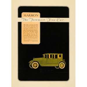 1922 Ad Marmon Indianapolis Motor Car Sedan Nordyke   Original Print 
