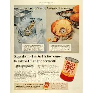  1954 Ad Shell Oil Co X 100 Anti Acid Motor Petroleum 