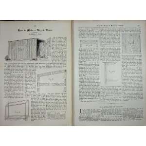    C1916 Woodwork Diagrams Bicycle Shed House Plans: Home & Kitchen