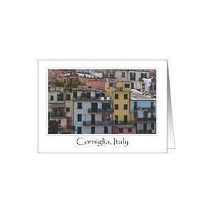  Corniglia, Italy Cinque Terre Tourist Destination Blank 