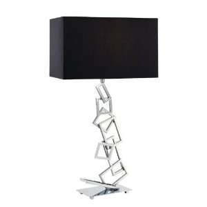  Warren Collection 1 Light 29 Chrome Table Lamp with Black 