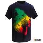 Lion Of Judah Reggae Rastafari Rasta Selassie Africa T Shirt Marley 