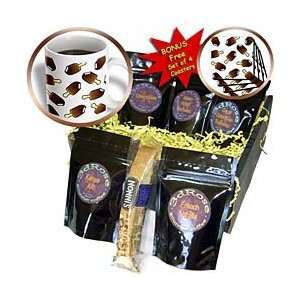   Cream Bar Print Chocolate on White   Coffee Gift Baskets   Coffee Gift