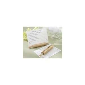 : Recipe for Love Wooden Rolling Pin Place Card/Recipe Card Holder 
