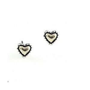  EP F1205 tlf   Mini Silver & Gold Heart with Rope Border 