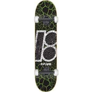  Plan B Skateboard Crackle   7.7 Green w/Thunder Trucks + Free 