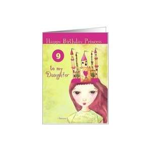  to my daughter happy 9th birthday princess Card Toys 