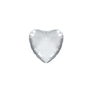  18 CTI Brand Platinum Silver Heart   Mylar Balloon Foil 