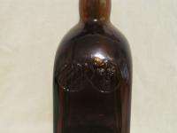 Anton Riemerschmid Munchen Brown Glass Bottle Enameled  
