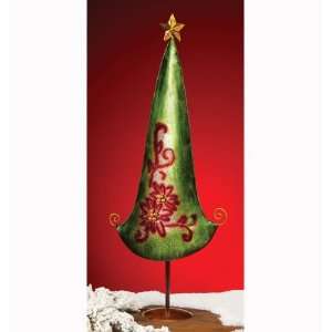  Pack of 2 Hand Sculpted Metal Unlit Table Christmas Trees 