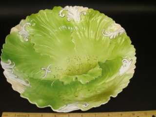 RS PRUSSIA Saxe Altenburg Germany Green Bowl 10.5  