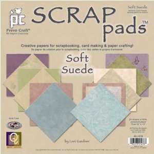  Scrap Pad Themed Paper 12x12, 24 Sheets SoFt. Suede Look 