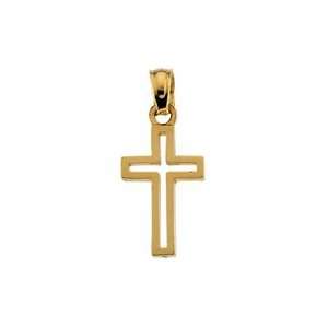  14K Yellow Gold 12.75X8mm Childrens Cross With 15Inch 