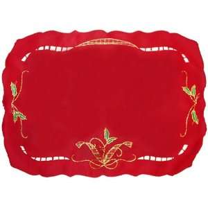  Lenox Red Cutwork Holiday Nouveau Christmas Placemat